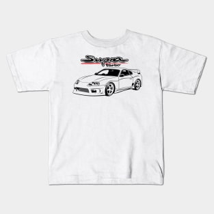 Supra 4th Generation JZA80 MK4 side black Kids T-Shirt